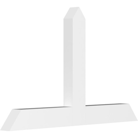 Ekena Millwork Portland Architectural Grade PVC Gable Bracket, 60"W x 37 1/2"H x 4"D x 6"F, 15/12 Pitch GBP060X38X0406POR00